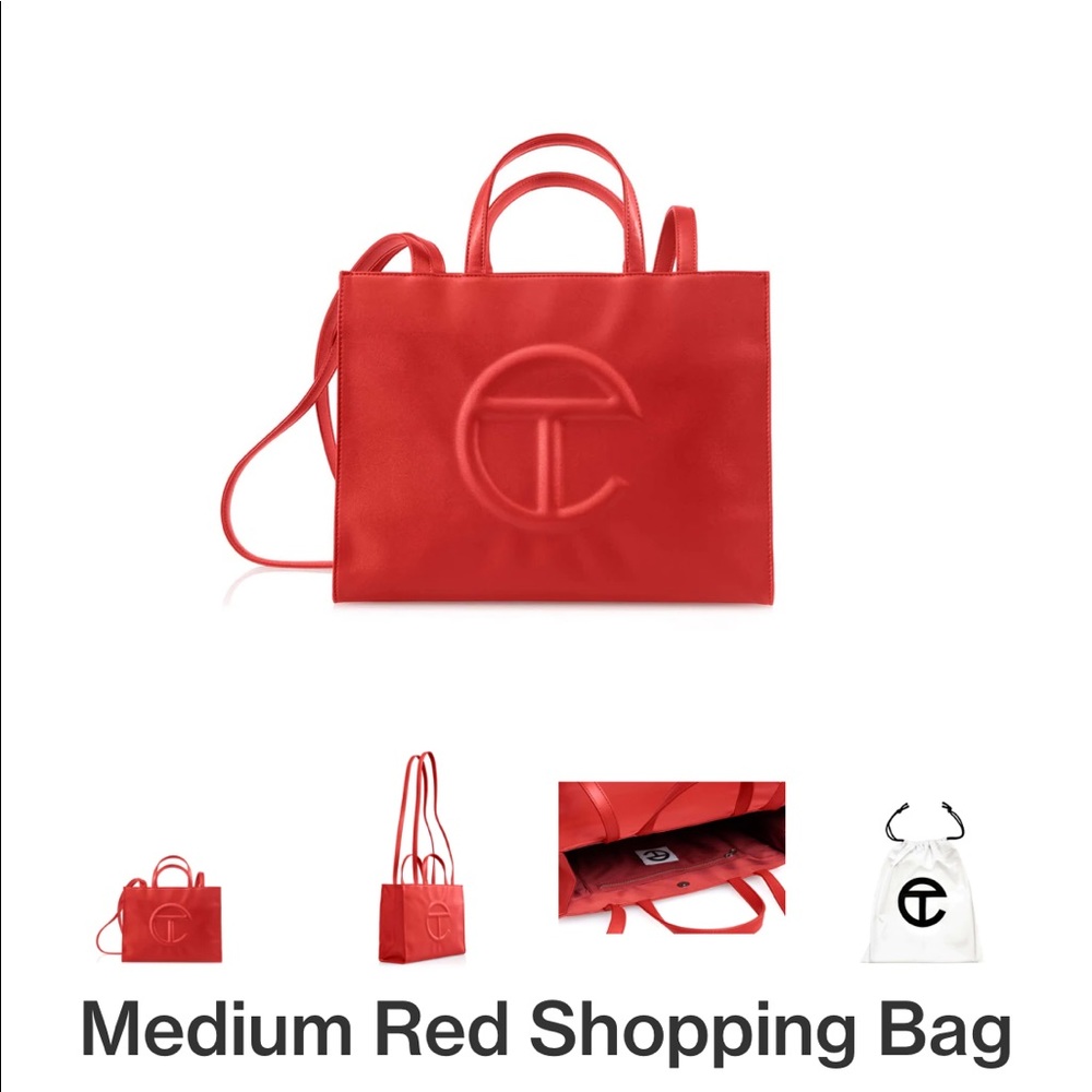 Telfar Medium Red Shopping Bag